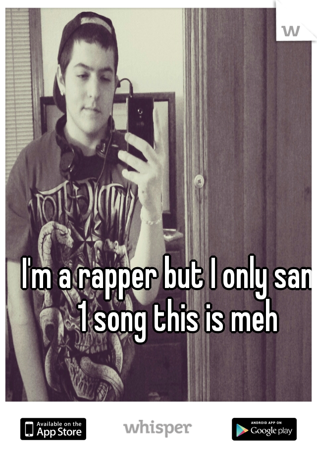 I'm a rapper but I only sang 1 song this is meh