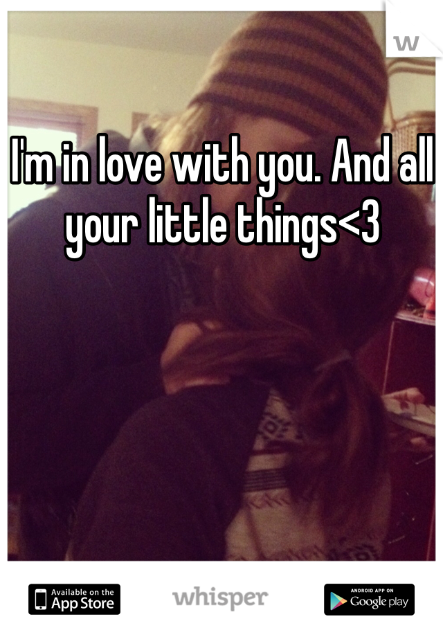 I'm in love with you. And all your little things<3