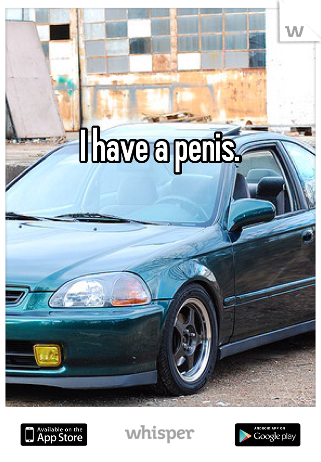 I have a penis. 