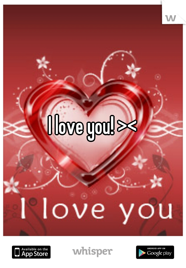 I love you! ><
