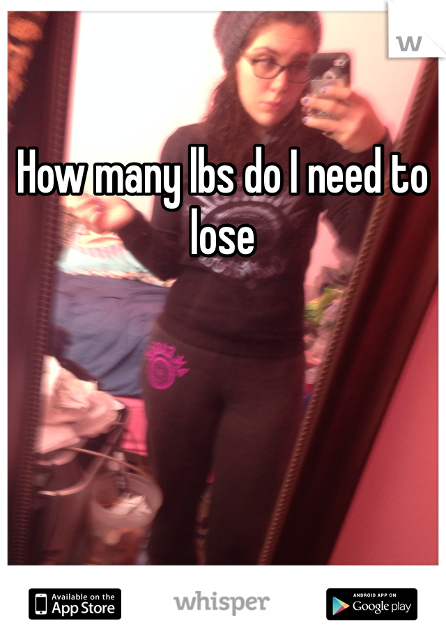 How many lbs do I need to lose 