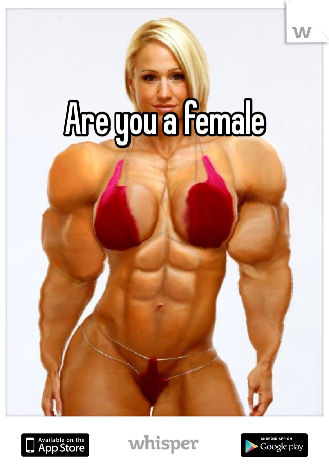 Are you a female 