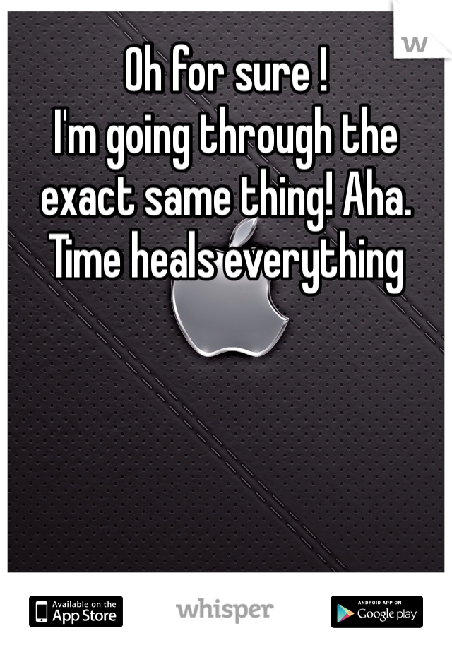 Oh for sure ! 
I'm going through the exact same thing! Aha. Time heals everything 