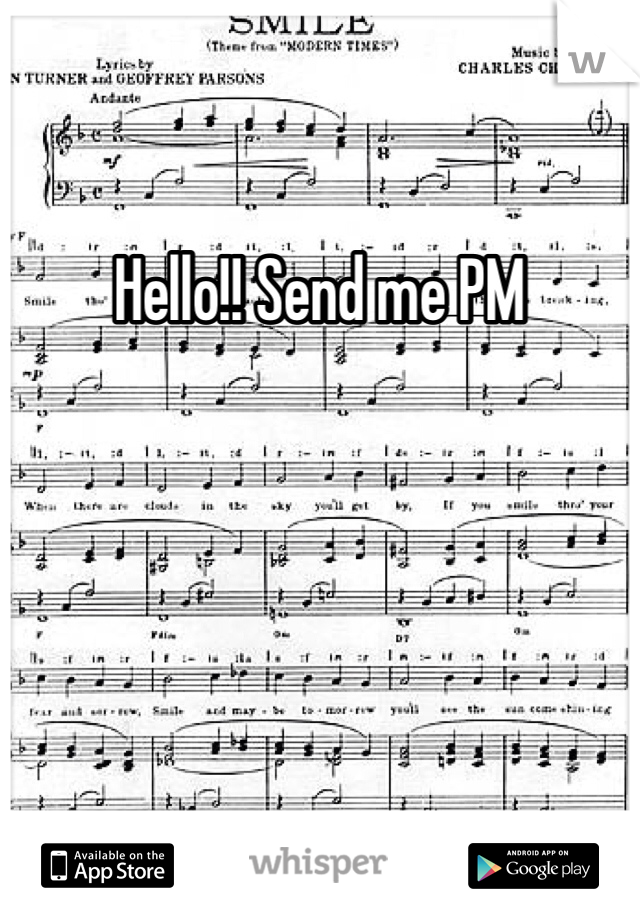 Hello!! Send me PM