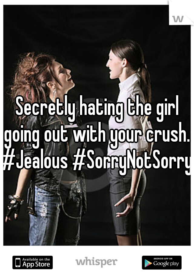 Secretly hating the girl going out with your crush. 

#Jealous #SorryNotSorry 