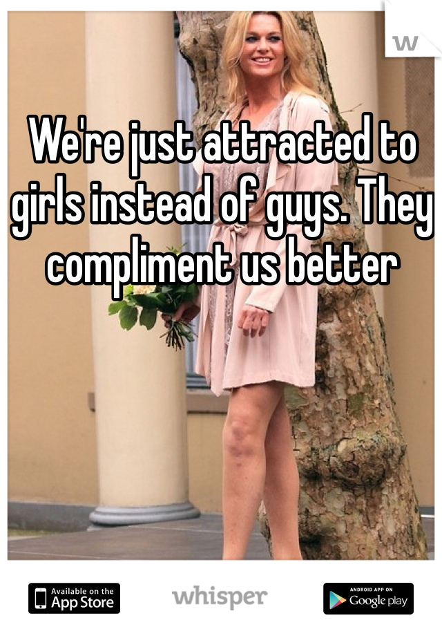 We're just attracted to girls instead of guys. They compliment us better 