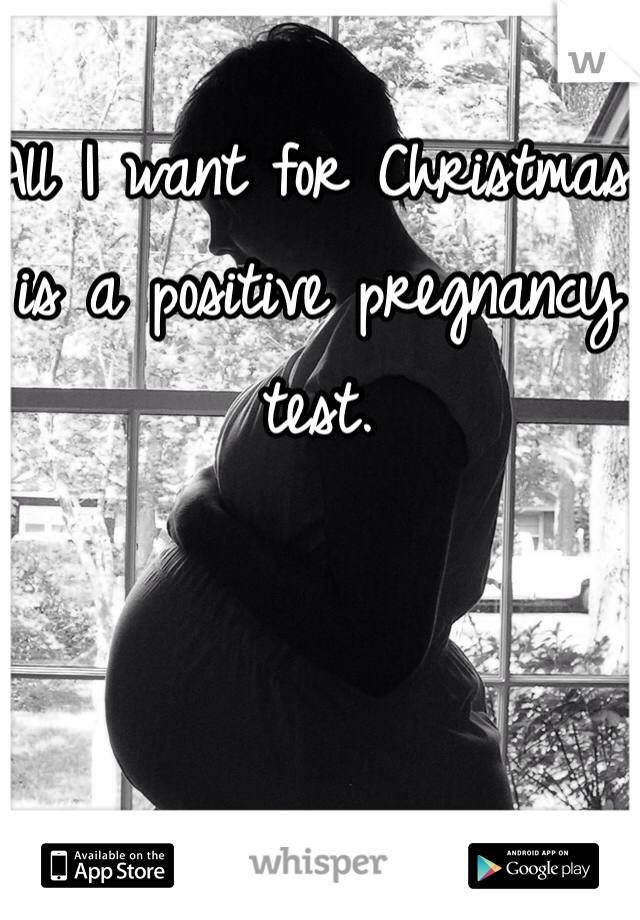 All I want for Christmas is a positive pregnancy test. 
