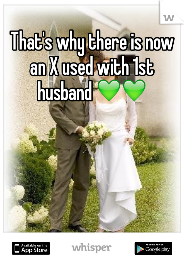 That's why there is now an X used with 1st husband 💚💚