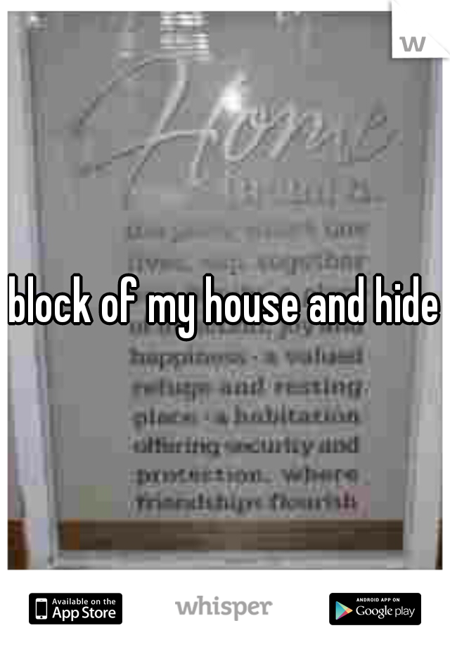 block of my house and hide