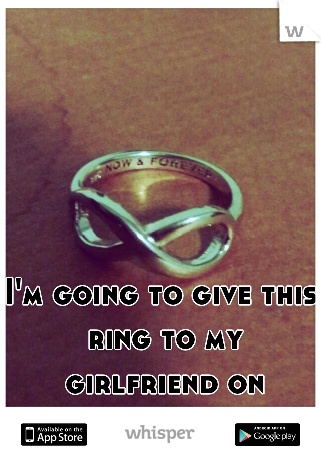 I'm going to give this ring to my girlfriend on christmas.