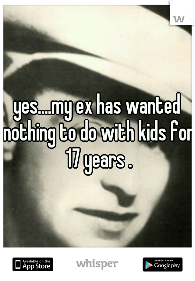 yes....my ex has wanted nothing to do with kids for 17 years .