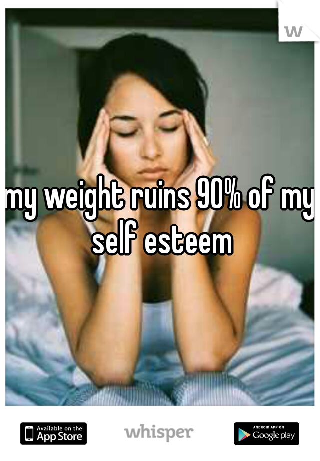 my weight ruins 90% of my self esteem