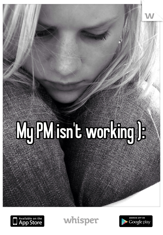 My PM isn't working ): 