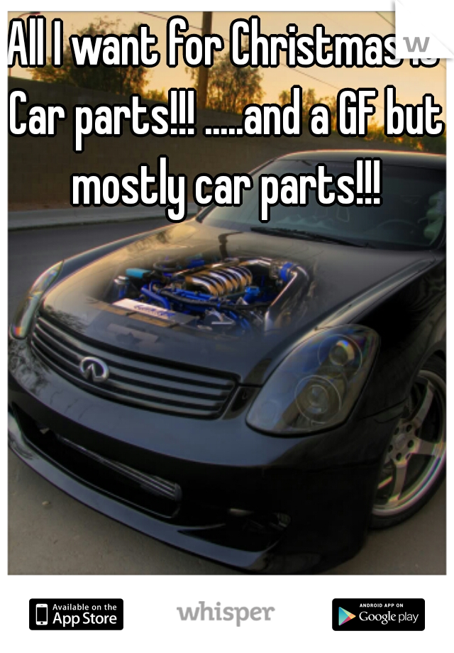 All I want for Christmas is Car parts!!! .....and a GF but mostly car parts!!!