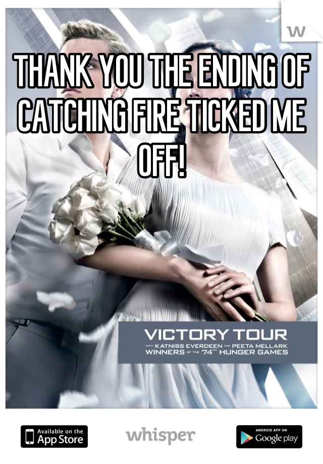 THANK YOU THE ENDING OF CATCHING FIRE TICKED ME OFF!