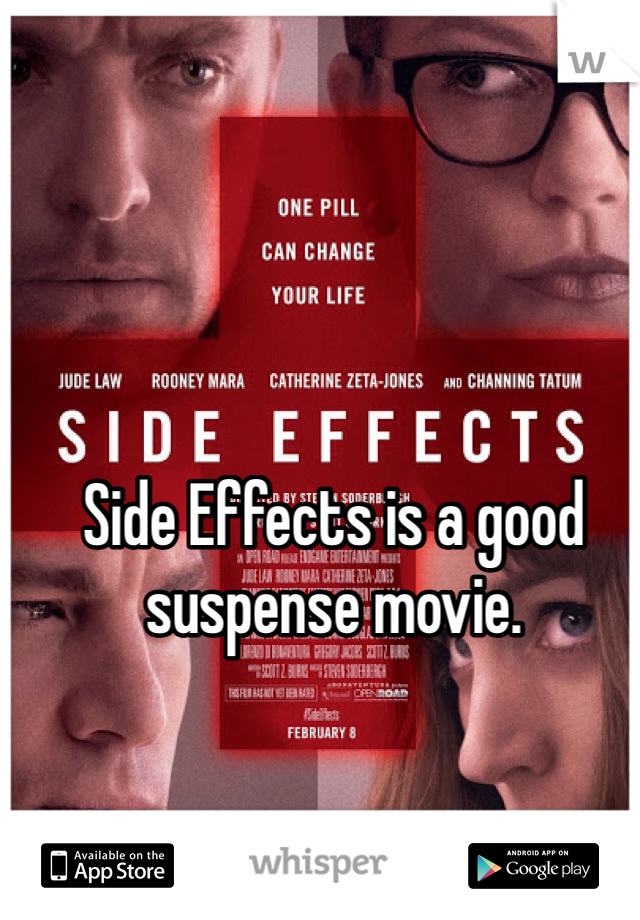 Side Effects is a good suspense movie.
