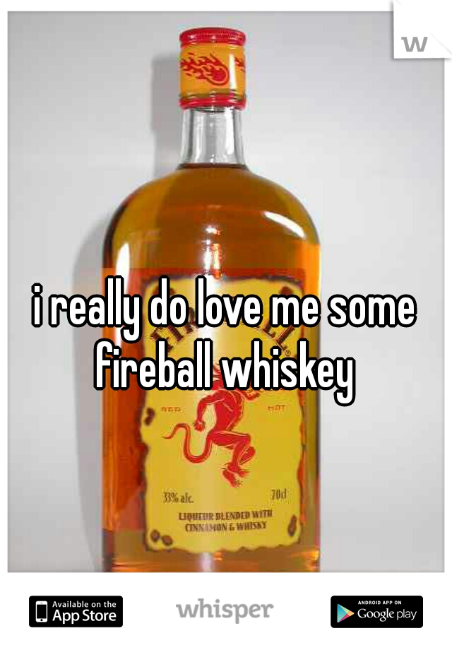 i really do love me some fireball whiskey 