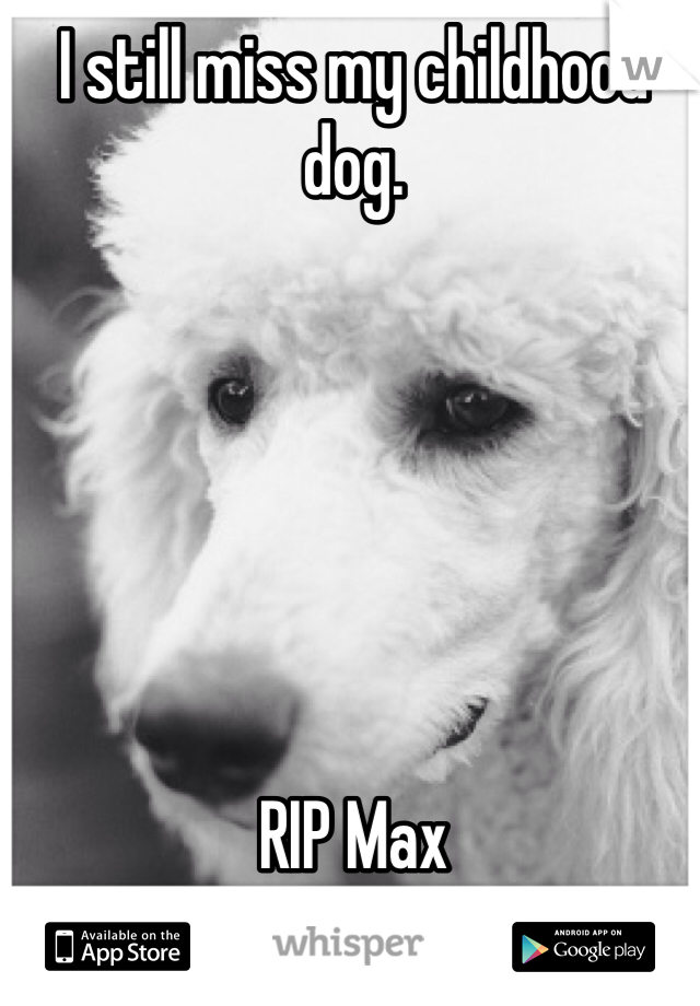 I still miss my childhood dog. 






RIP Max
1996-2010