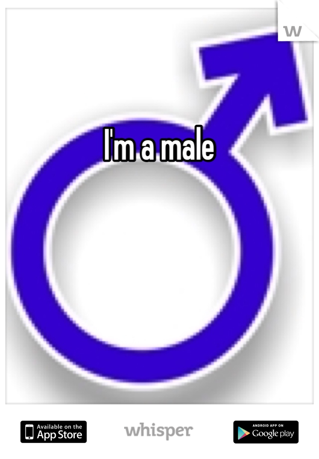 I'm a male
