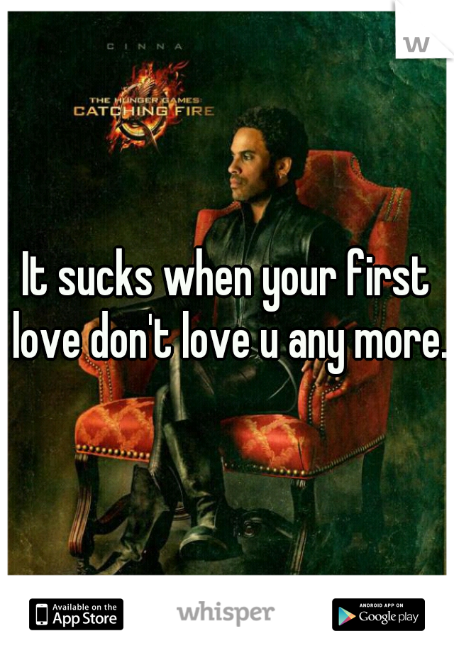 It sucks when your first love don't love u any more.