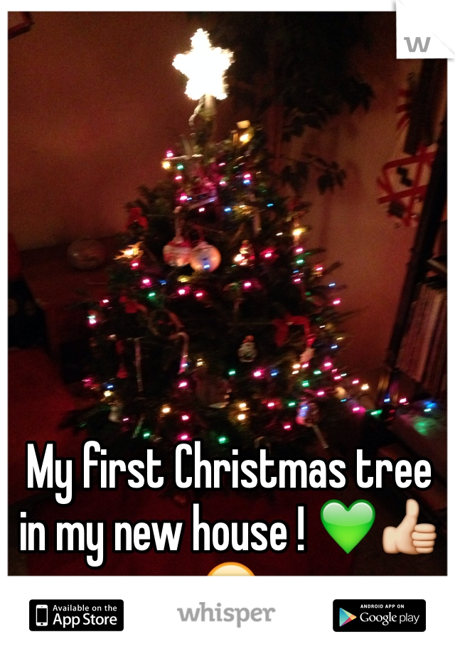 My first Christmas tree in my new house ! 💚👍😄