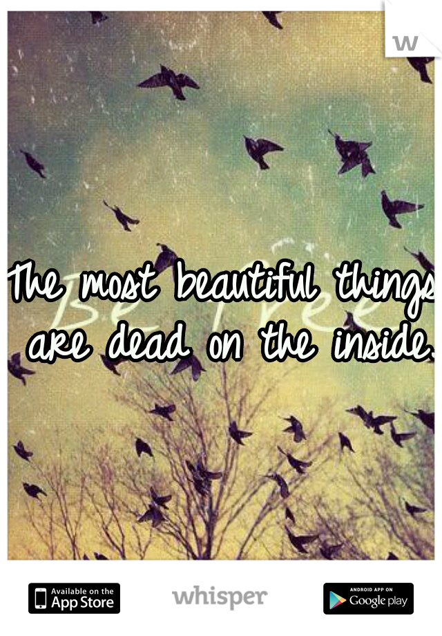 The most beautiful things are dead on the inside.
 