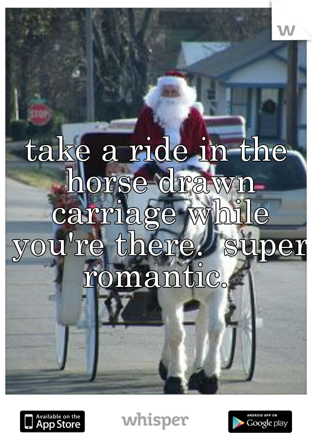 take a ride in the horse drawn carriage while you're there.  super romantic. 