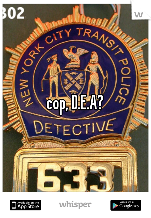 cop, D.E.A?