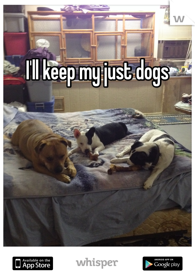 I'll keep my just dogs 