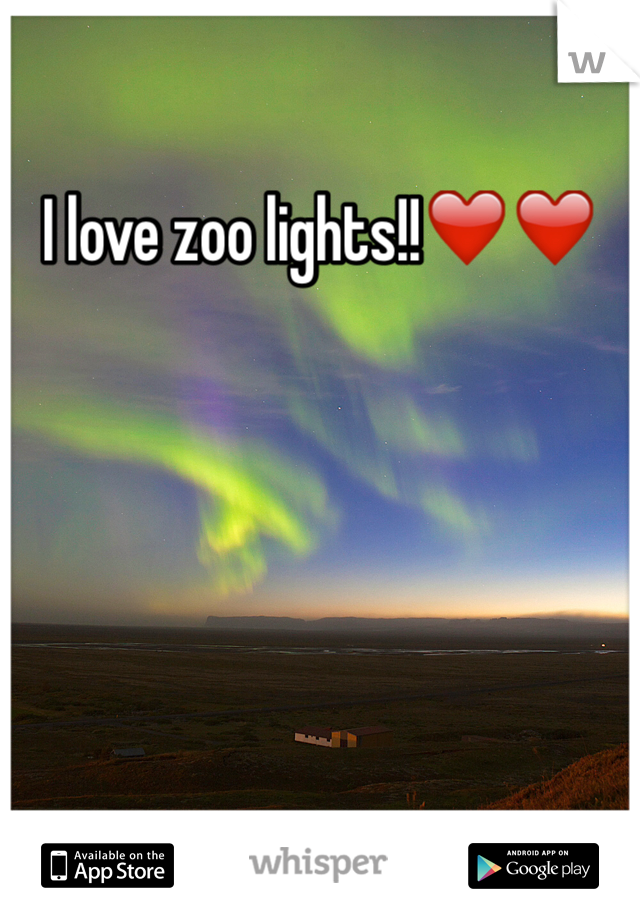 I love zoo lights!!❤️❤️