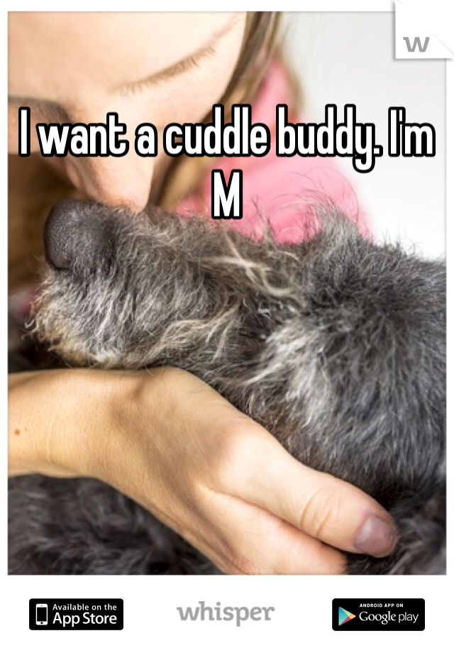 I want a cuddle buddy. I'm M