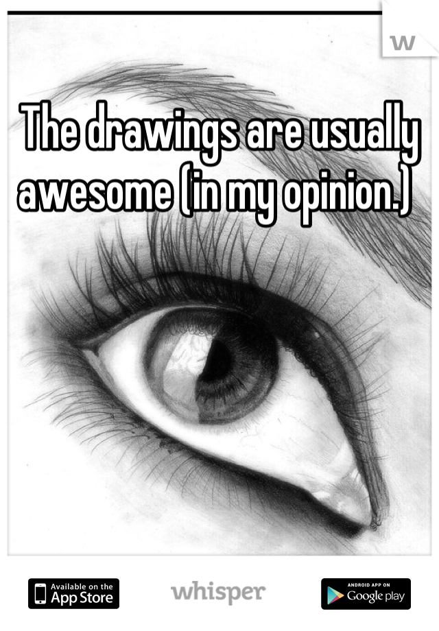 The drawings are usually awesome (in my opinion.) 