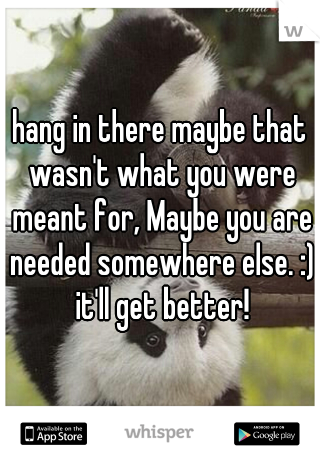 hang in there maybe that wasn't what you were meant for, Maybe you are needed somewhere else. :) it'll get better!