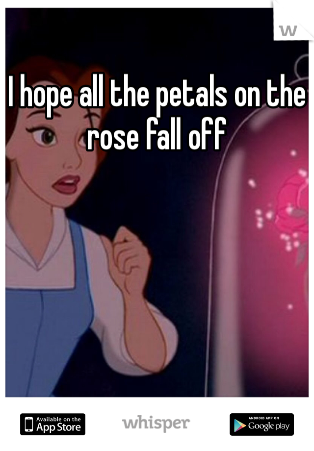 I hope all the petals on the rose fall off