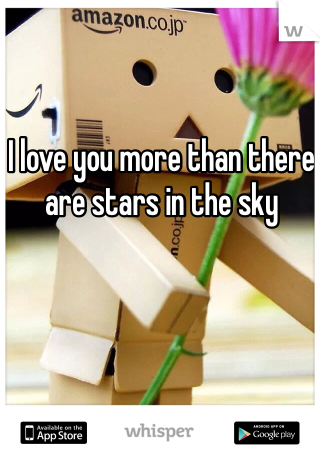 I love you more than there are stars in the sky