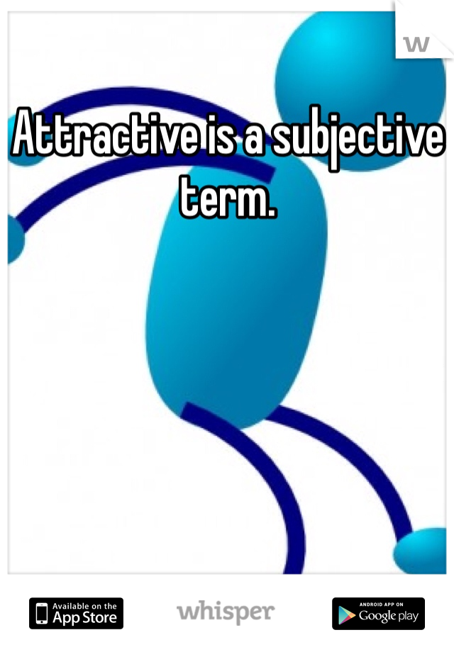 Attractive is a subjective term.