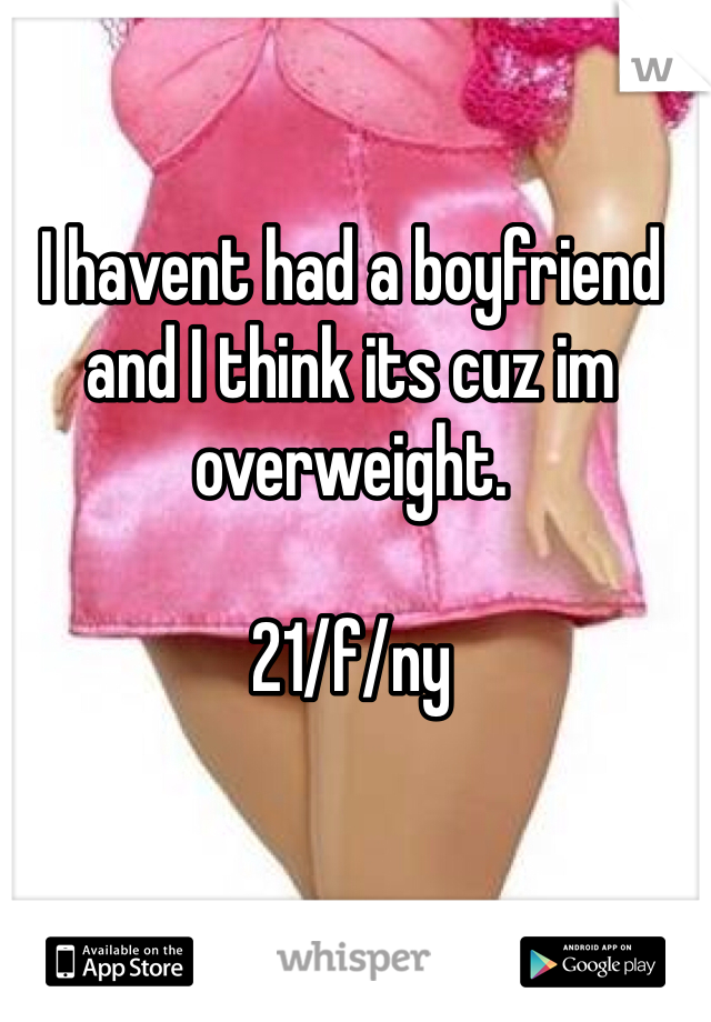 I havent had a boyfriend and I think its cuz im overweight.

21/f/ny