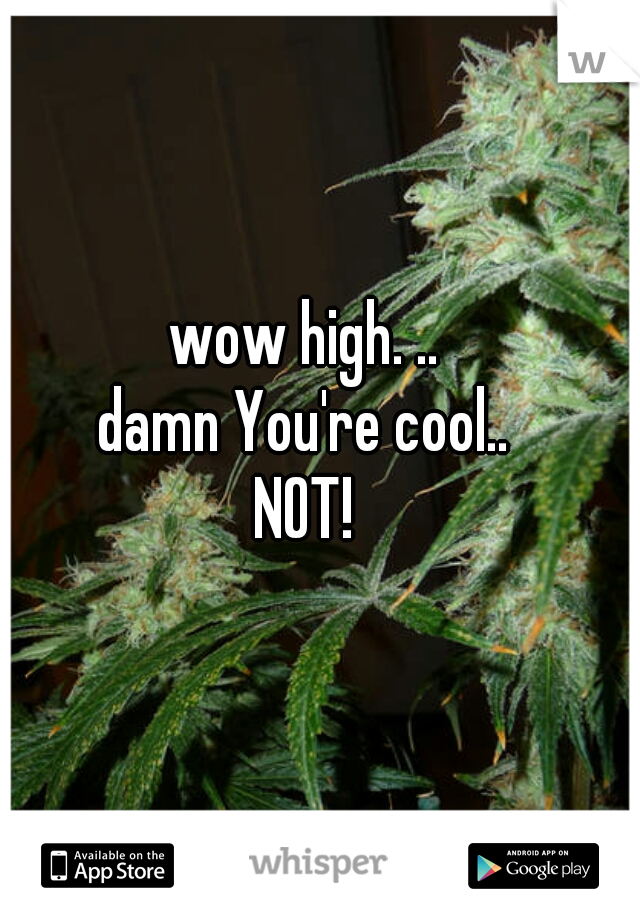 wow high. ..
damn You're cool..

NOT!