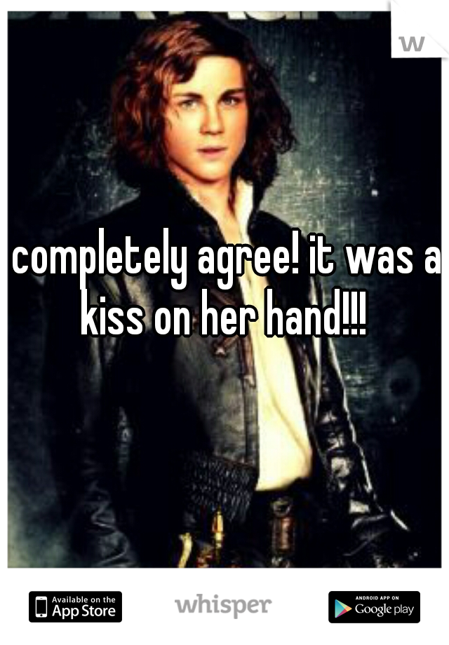 I completely agree! it was a kiss on her hand!!!
