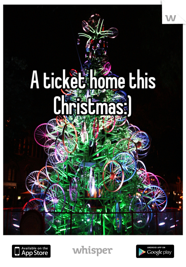  

A ticket home this Christmas:)