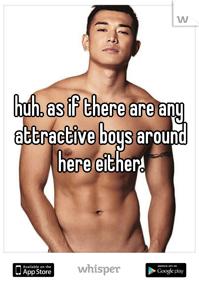 huh. as if there are any attractive boys around here either.