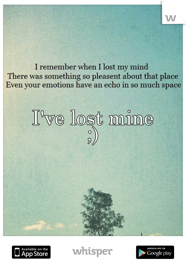 I've lost mine
;)