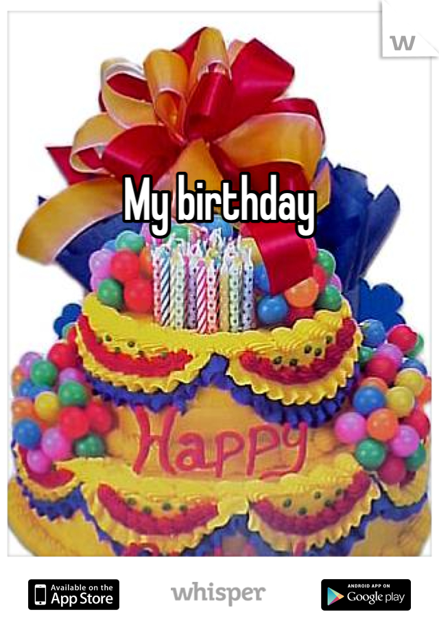 My birthday