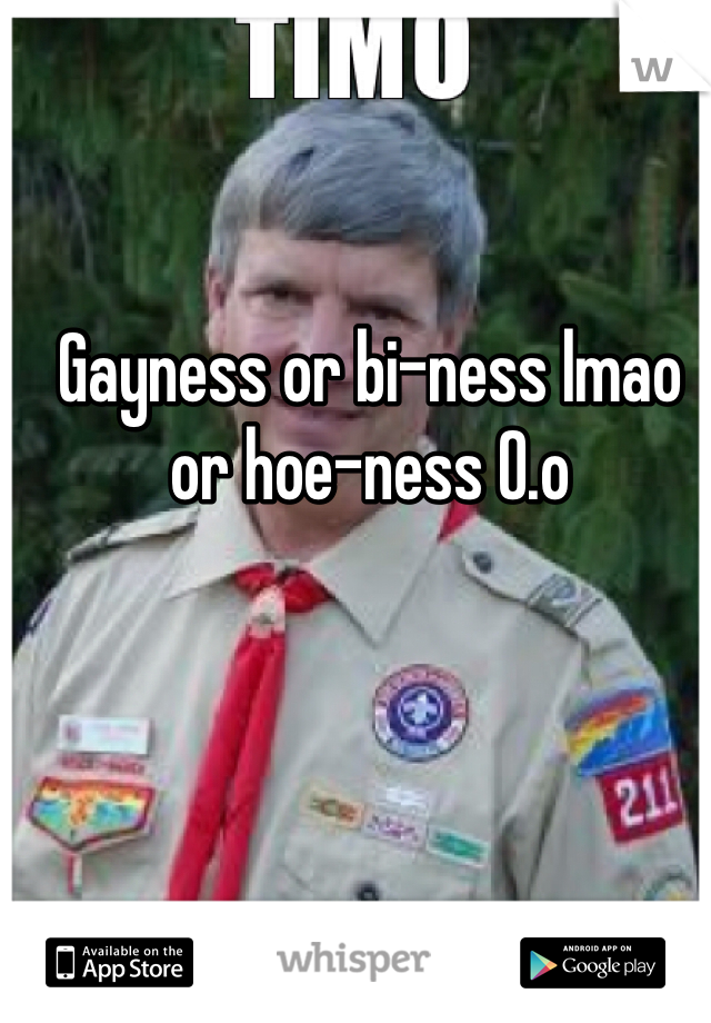Gayness or bi-ness lmao or hoe-ness O.o