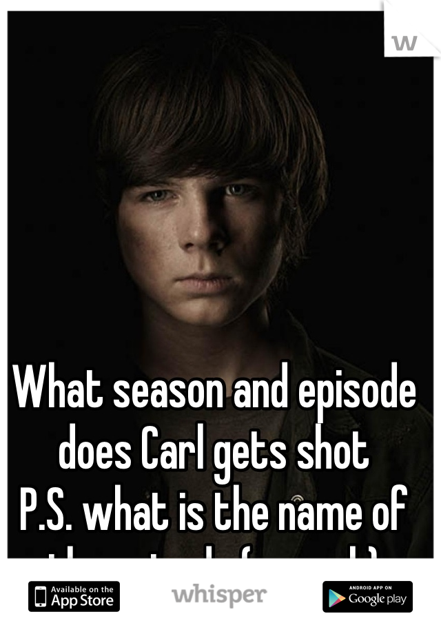 What season and episode does Carl gets shot 
P.S. what is the name of the episode (no web)