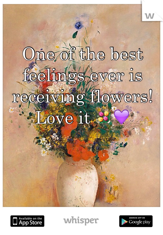 One of the best feelings ever is receiving flowers! Love it 💐💜