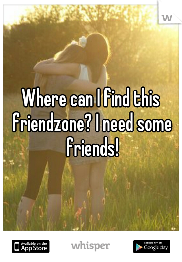 Where can I find this friendzone? I need some friends!