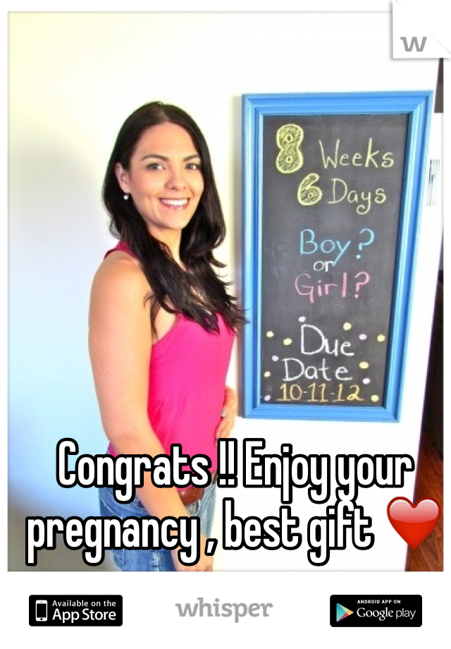 Congrats !! Enjoy your pregnancy , best gift ❤️