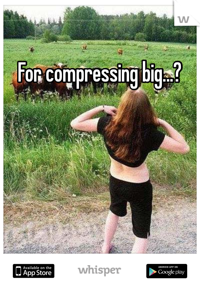 For compressing big...?