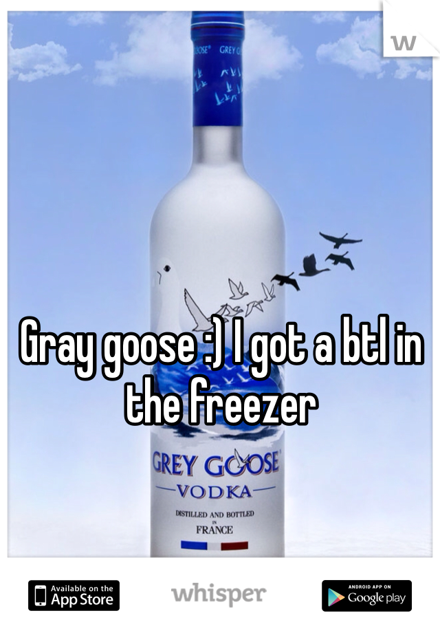 Gray goose :) I got a btl in the freezer 